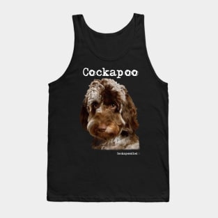 Brown and White Merle Cockapoo / Spoodle Doodle Dog Tank Top